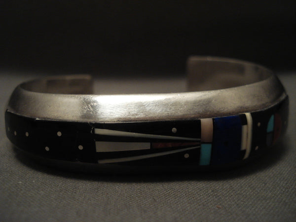 Famous Artist Vintage Navajo Ervin Tsosie Nightsky Space Silver Bracelet