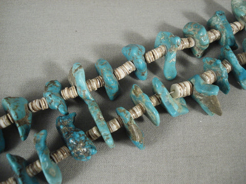 Earlier 1900's Vintage Navajo Turquoise Necklace Old