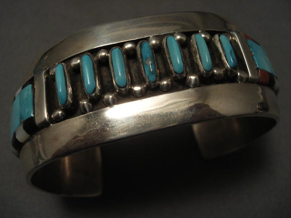 Important Vintage Navajo Jammie King Jr Silver Bracelet