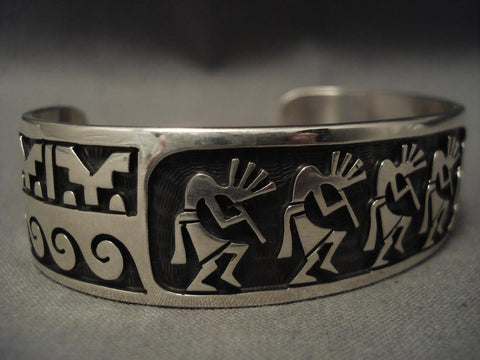 Museum Vintage Hopi Dancing Silver Bracelet