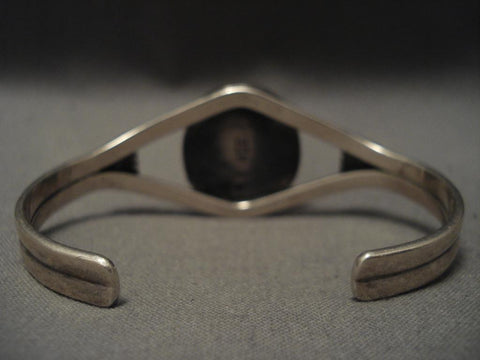 Important Old Navajo Ivan Kee Turquoise Silver Bracelet