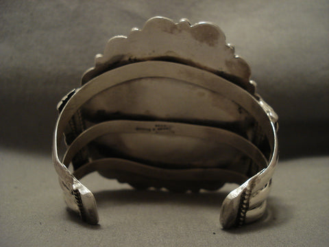 Mammoth Navajo 'Red Spiderweb Matrix' Silver Bracelet- Incredible!!