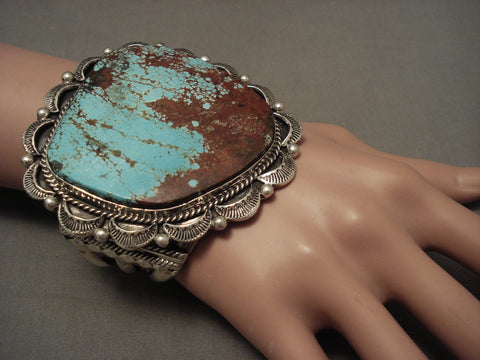 Mammoth Navajo 'Red Spiderweb Matrix' Silver Bracelet- Incredible!!