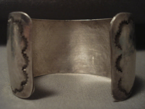 Very Old Wide Vintage Hopi Silver Bracelet