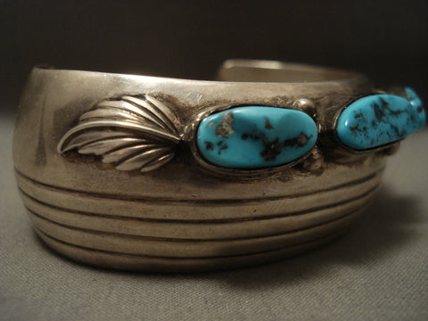 Museum Quality Vintage Navajo 'Sleek Segmented' Silver Bracelet