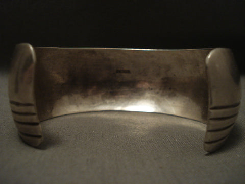 Museum Quality Vintage Navajo 'Sleek Segmented' Silver Bracelet