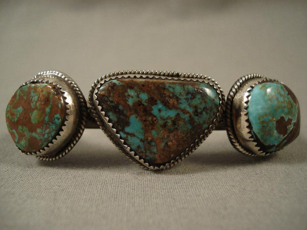 Arizona Living Treasure Vintage Navajo Royston Turquoise Silver Bracelet