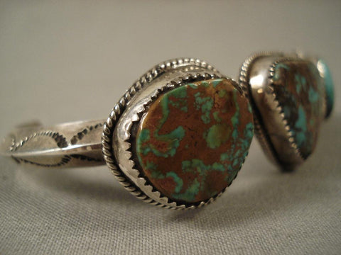 Arizona Living Treasure Vintage Navajo Royston Turquoise Silver Bracelet