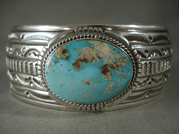Museum Vintage Navajo Persian Turquoise Silver Bracelet