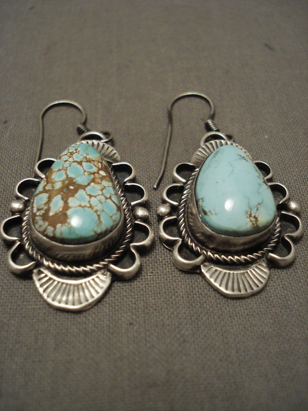 Museum Navajo Natural #8 Turquoise Silver Earrings