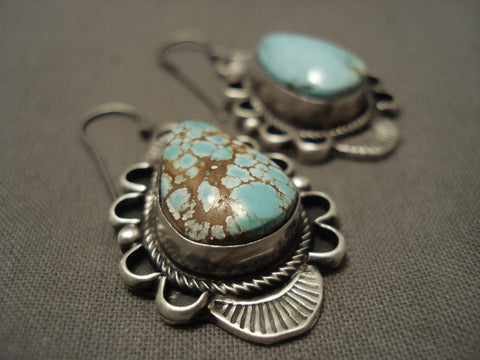 Museum Navajo Natural #8 Turquoise Silver Earrings