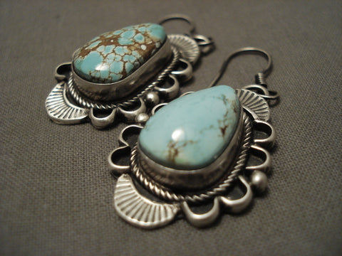 Museum Navajo Natural #8 Turquoise Silver Earrings