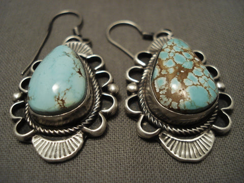 Museum Navajo Natural #8 Turquoise Silver Earrings