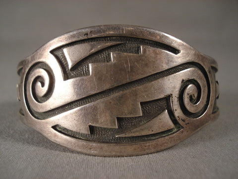 Very Old Early Vintage Hopi Silver Bracelet