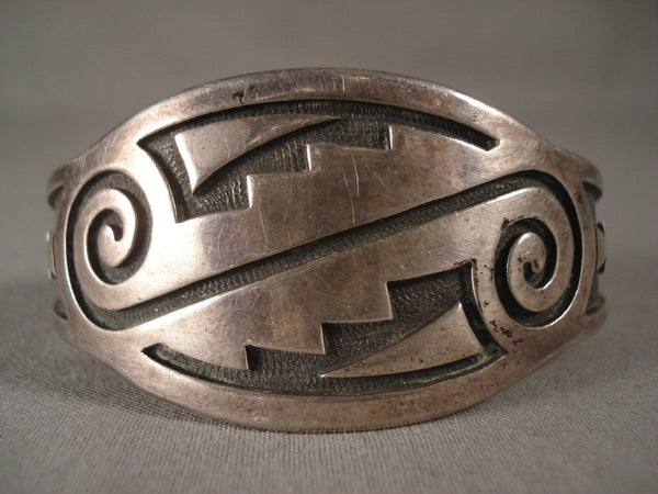 Very Old Early Vintage Hopi Silver Bracelet