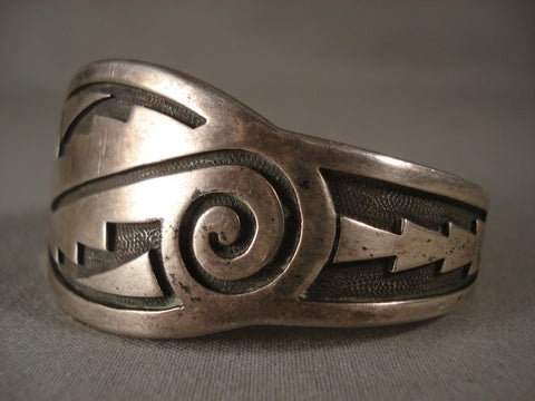 Very Old Early Vintage Hopi Silver Bracelet