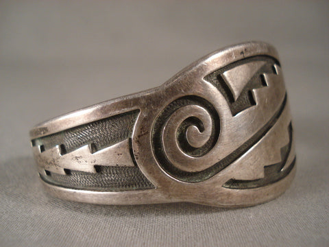 Very Old Early Vintage Hopi Silver Bracelet