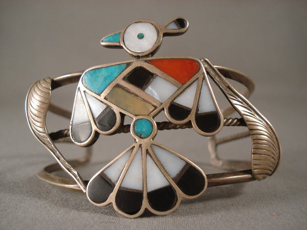 Very Old Huge Zuni Turquoise Silver Bracelet