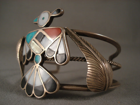 Very Old Huge Zuni Turquoise Silver Bracelet