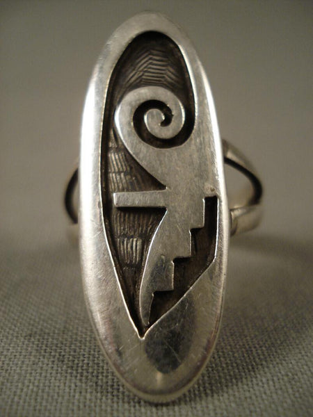 Stunning Vintage Hopi Bueford Dawahoya Silver Ring