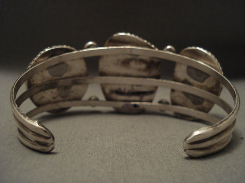 Museum Vintage Navajo Varascite Silver Bracelet