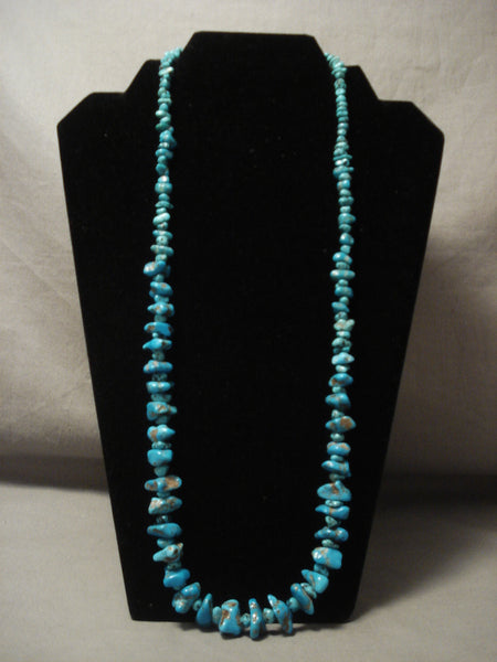 Important Vintage Navajo Persian Turquoise Necklace Old