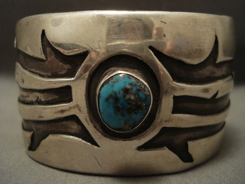 Museum Vintage Navajo Bisbee 'Wind' Silver Bracelet