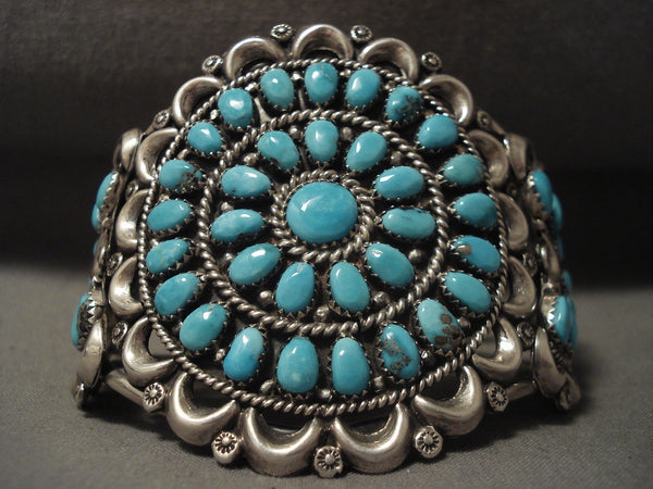 Museum Vintage Navajo Natural Turquoise Silver Bracelet