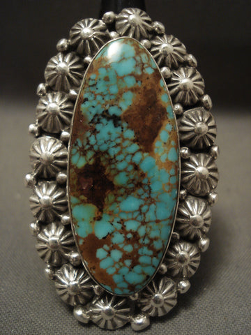 The Best Vintage Navajo Natural Royston Ben Begaye Silver Ring- Big!