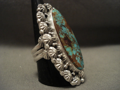 The Best Vintage Navajo Natural Royston Ben Begaye Silver Ring- Big!