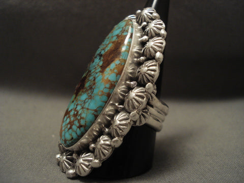 The Best Vintage Navajo Natural Royston Ben Begaye Silver Ring- Big!