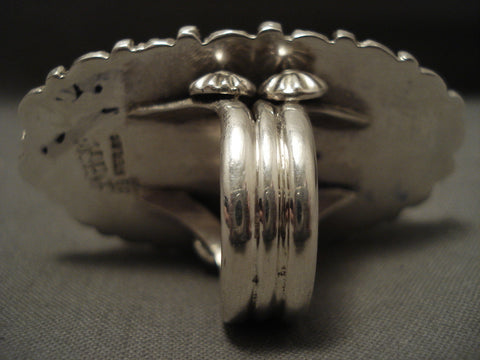 The Best Vintage Navajo Natural Royston Ben Begaye Silver Ring- Big!