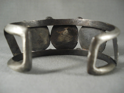 One Of The Best Vintage Navajo Gaspeite Silver Bracelet