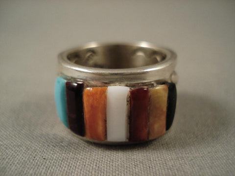 Extremely Detailed Vintage Navajo Adakai Silver Ring