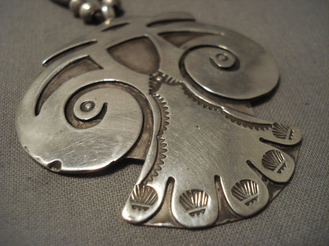 One Of The Oldest Vintage Hopi Silver Necklace