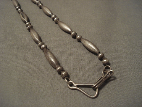 One Of The Oldest Vintage Hopi Silver Necklace