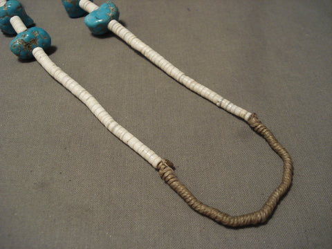 Very Old Vintage Navajo Persian Turquoise Necklace