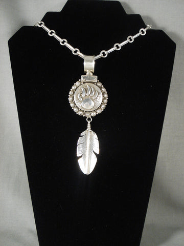 Famous Artist Modernistic Navajo Silver Necklace