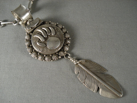 Famous Artist Modernistic Navajo Silver Necklace