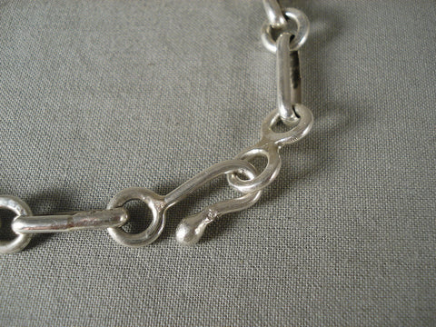 Famous Artist Modernistic Navajo Silver Necklace