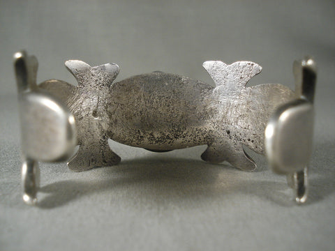 Museum Vintage Navajo 'Old Deposit Bisbee Turquoise' Silver Bracelet