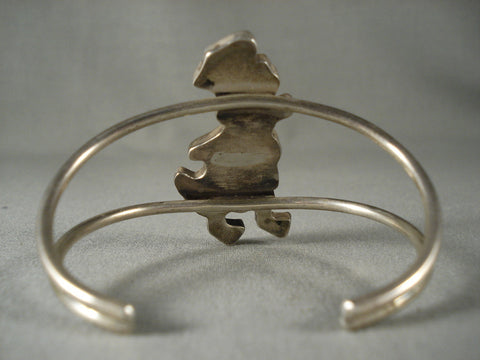 Museum Vintage Navajo Turquoise Duck Silver Bracelet