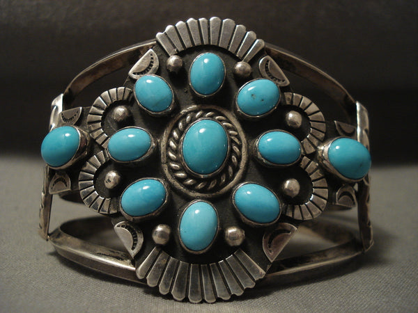 Museum Vintage Navajo Natural Turquoise Silver Bracelet