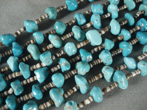 134 Gram Yazzie Vintage Navajo Turquoise Necklace