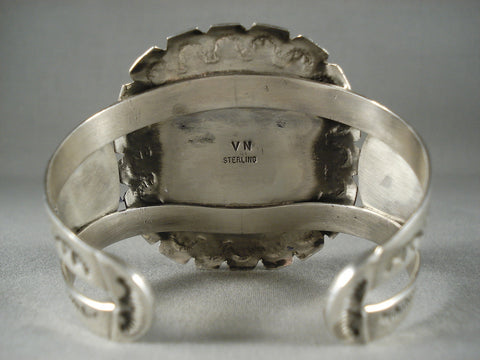 Museum Vintage Navajo 'Turquoise Sun' Silver Bracelet