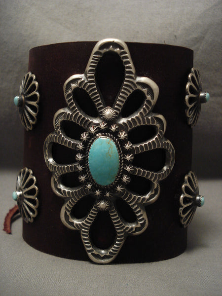 Colossal Navajo Turquoise Silver Ketoh Bracelet