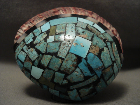 76 Grams The Largest Zuni Turquoise Shell Ring