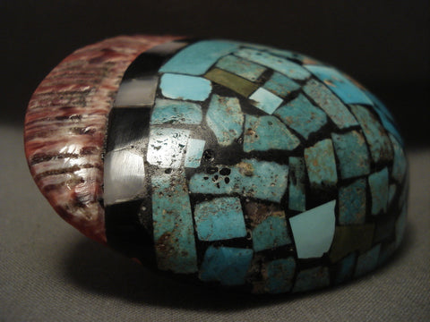 76 Grams The Largest Zuni Turquoise Shell Ring