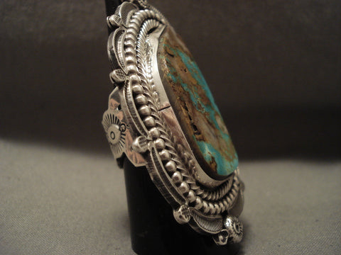 One Of The Largest Navajo Natural Royston Turquoise Silver Ring