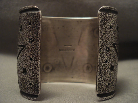 Colossal Navajo 'Walk Of Fame' Silver Star Bracelet